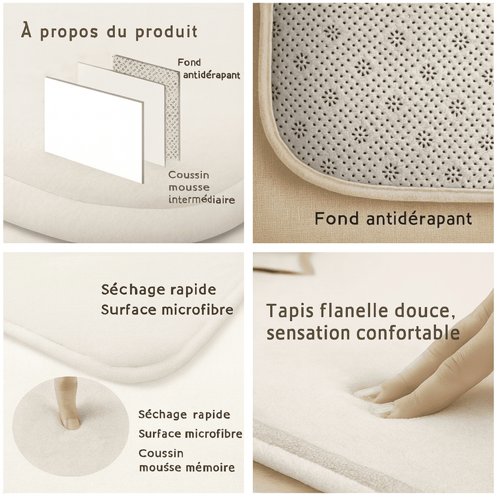 Tapis salon blanc cassé