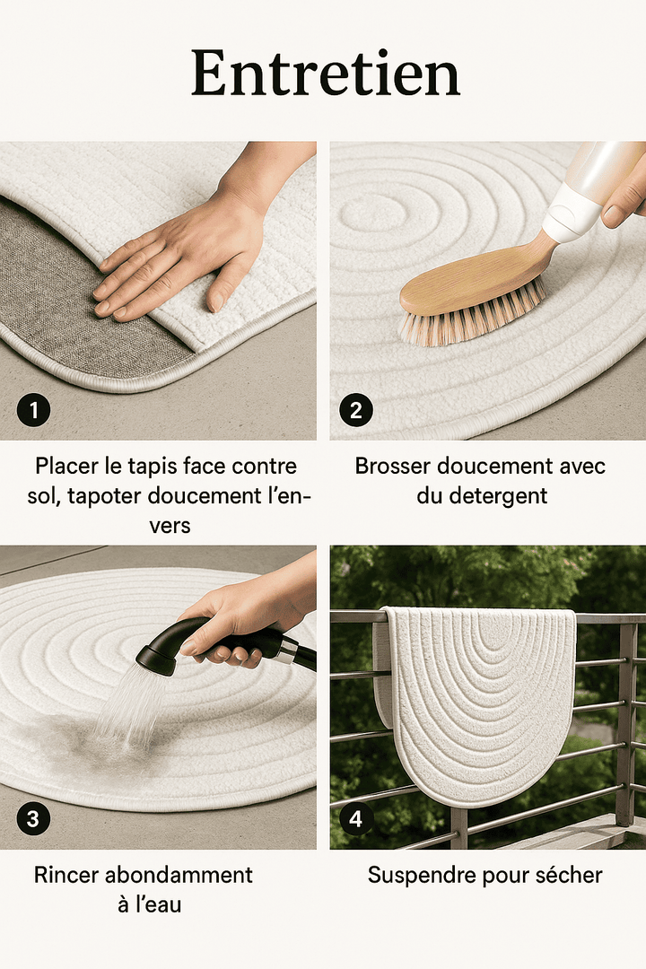 Tapis salon blanc cassé