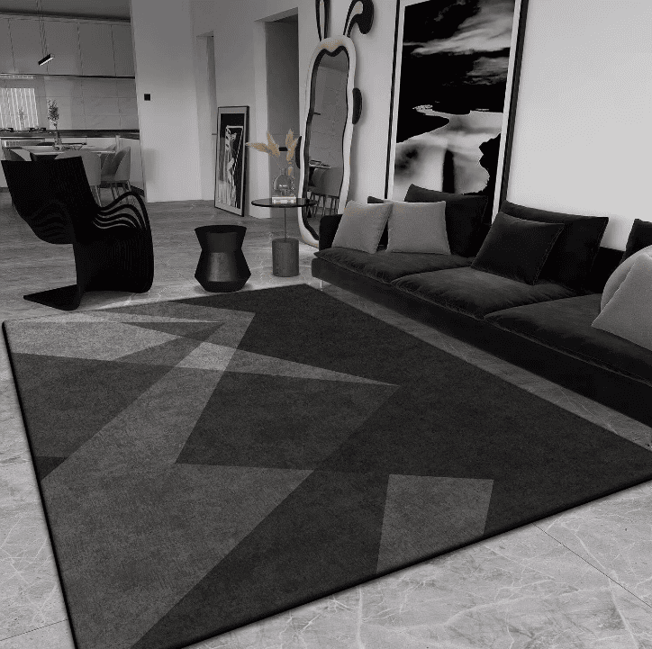 Tapis salon gris foncé
