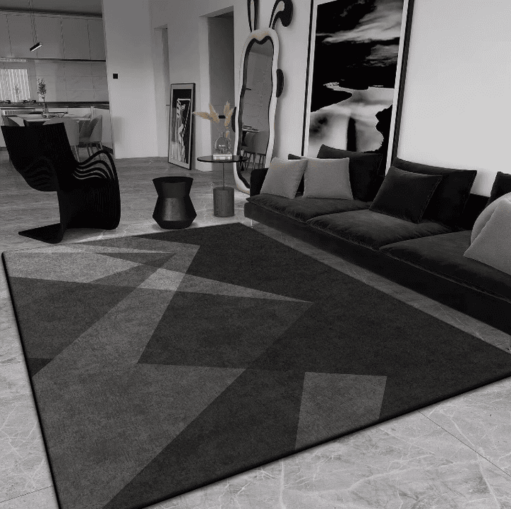 Tapis salon gris foncé