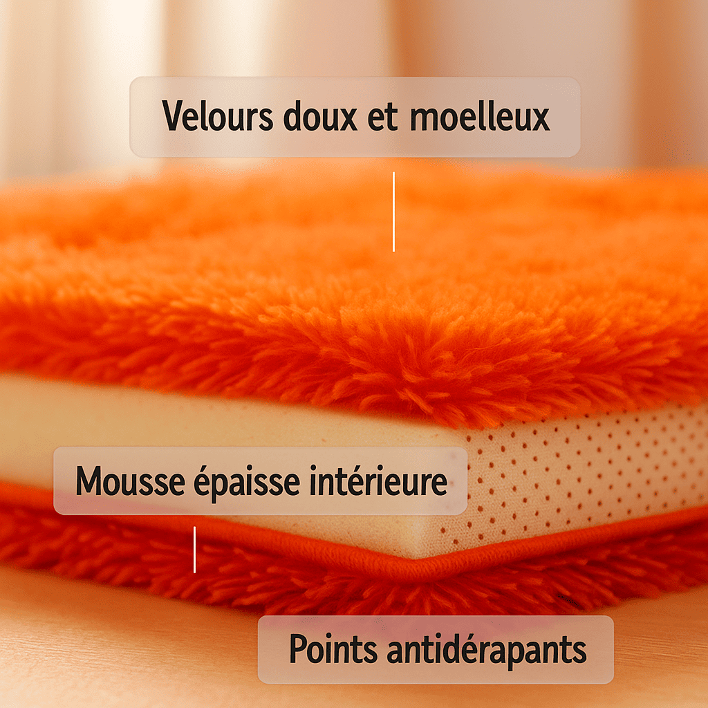 Tapis salon orange