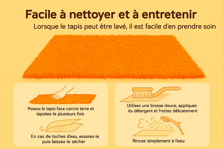 Tapis salon orange