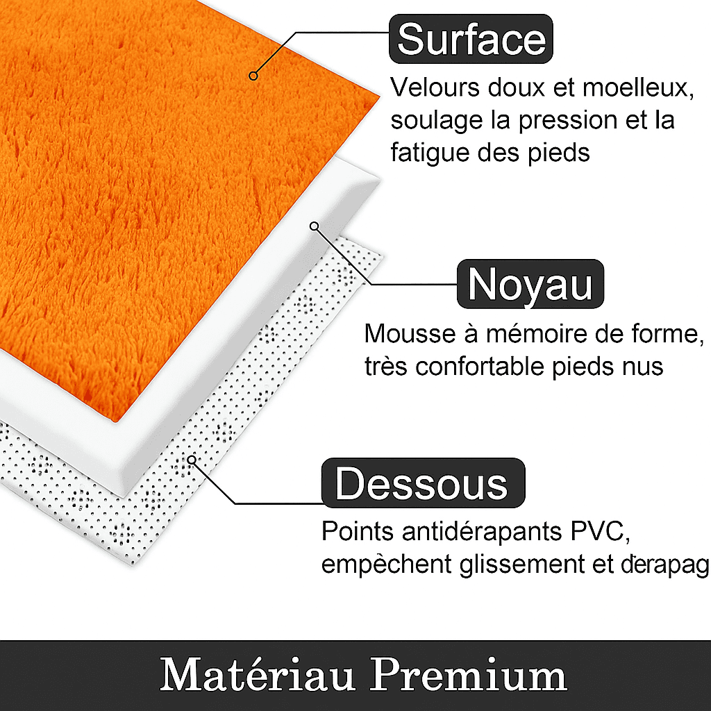 Tapis salon orange