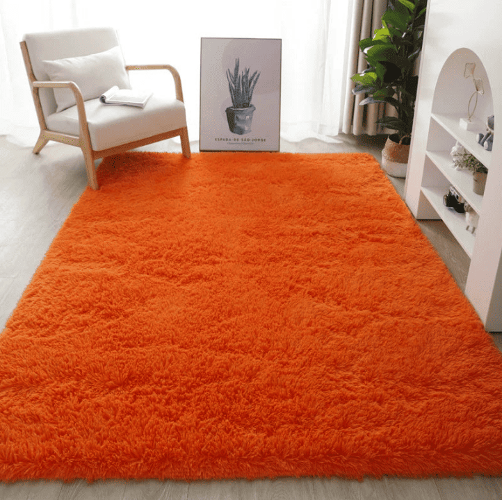Tapis salon orange