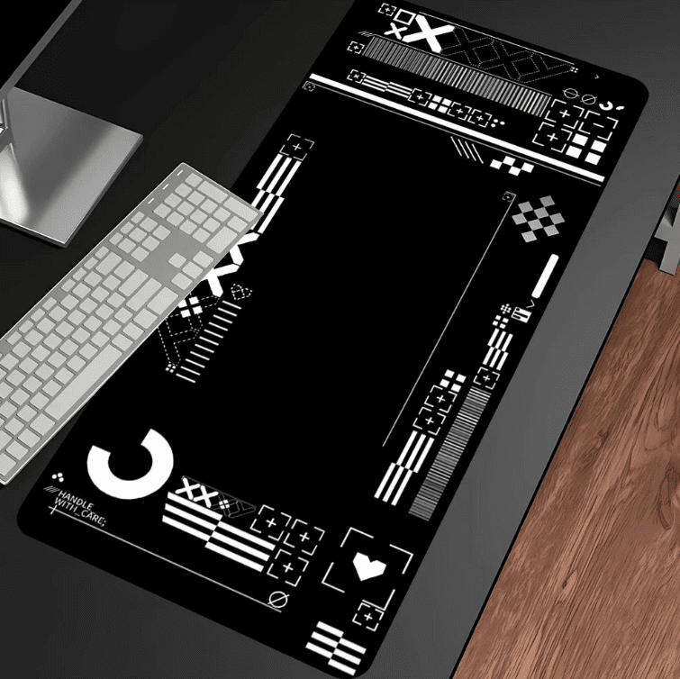 Tapis de souris 900x400 noir large surface pour bureau