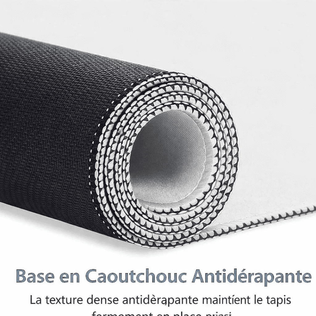 Base antidérapante en caoutchouc du tapis de souris bureau pour une meilleure stabilité.