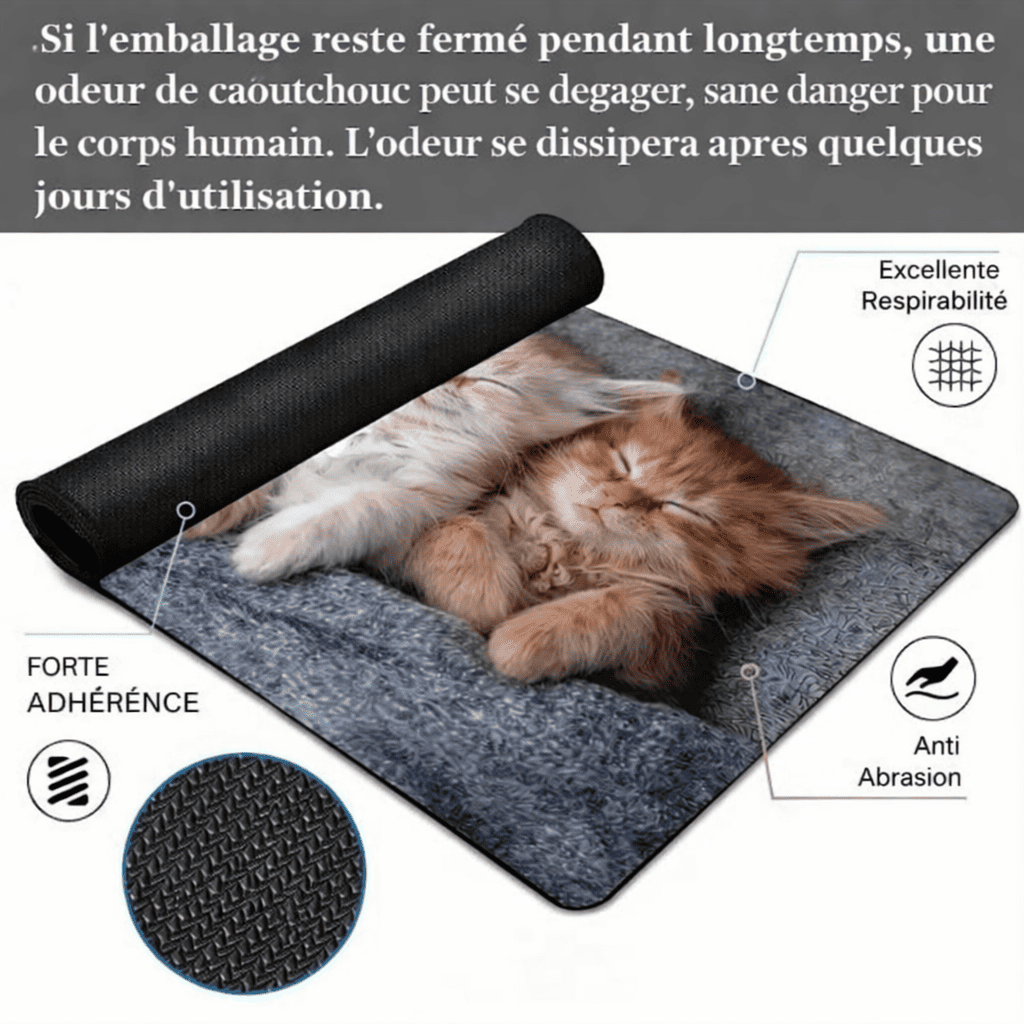 tapis de souris chaton xxl base antidérapante et surface textile