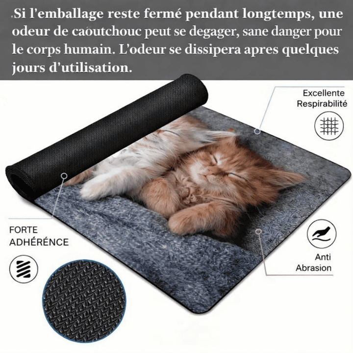 tapis de souris chaton xxl base antidérapante et surface textile