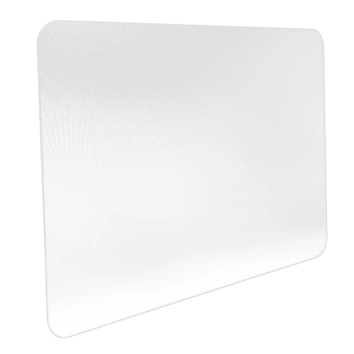 Tapis de souris en verre trempé dépoli avec surface micro-texturée pour un contrôle fiable de la souris.