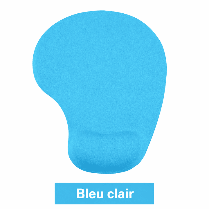 tapis de souris en gel ergonomique bleu clair support poignet