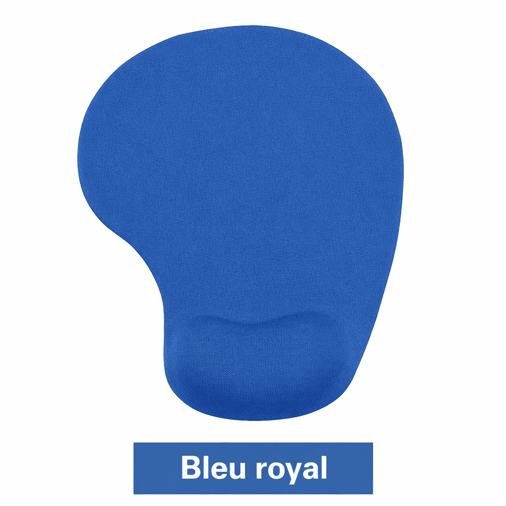 tapis de souris en gel ergonomique bleu royal pour bureau