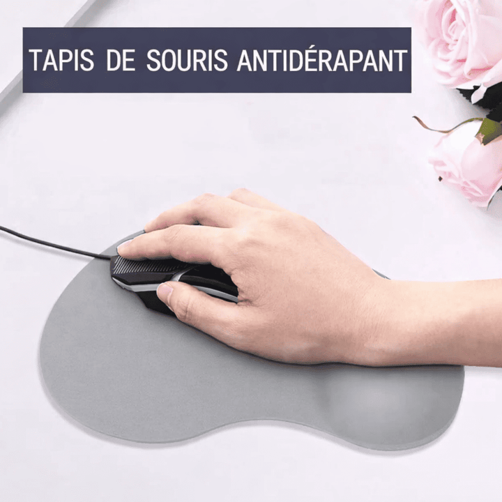tapis de souris ergonomique en gel antidérapant pour bureau