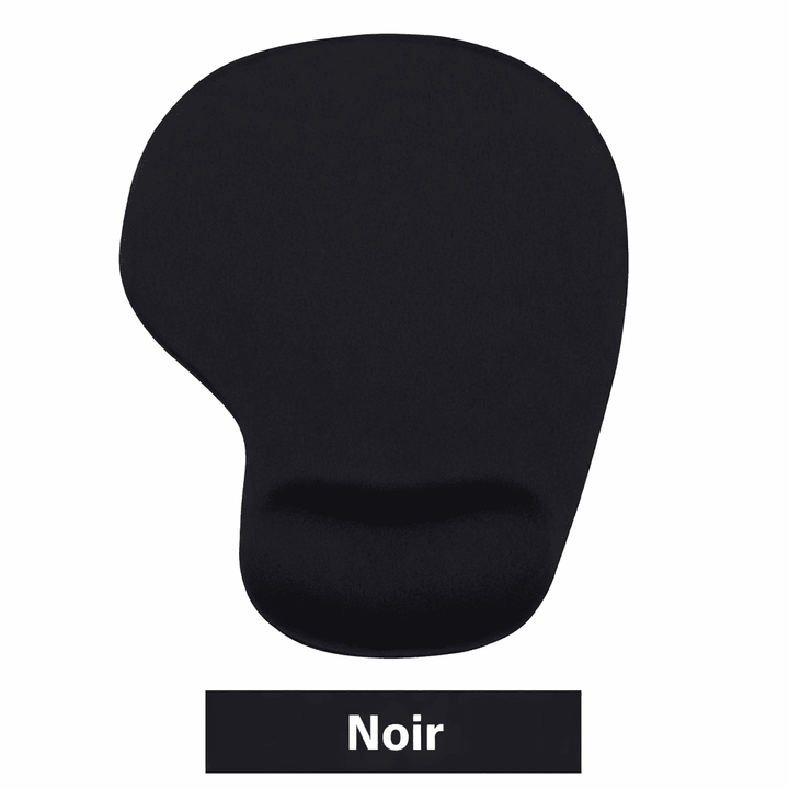 tapis de souris en gel ergonomique noir avec support poignet