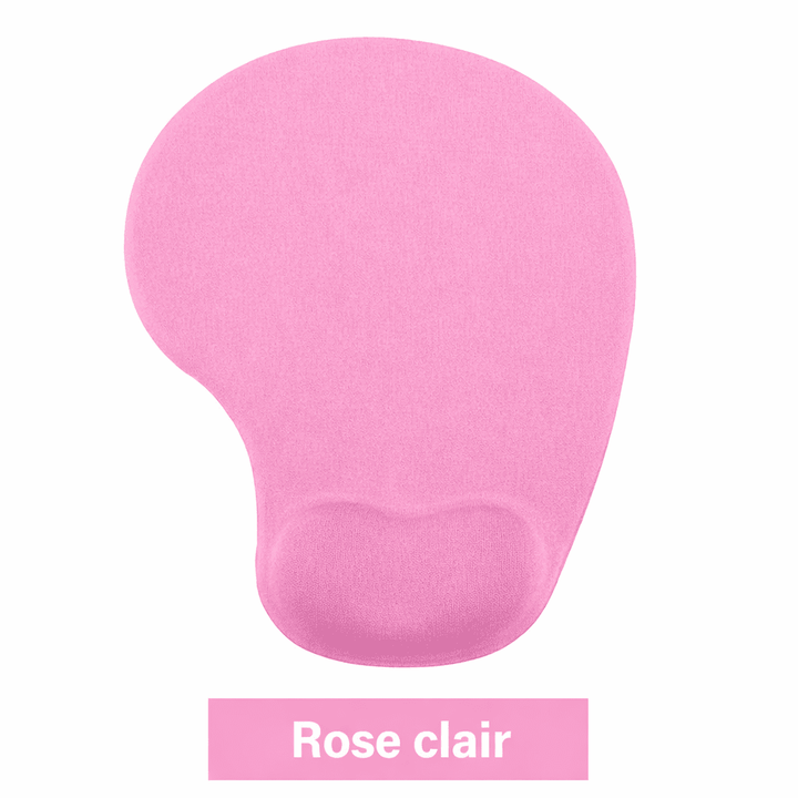 tapis de souris en gel ergonomique rose clair pour bureau