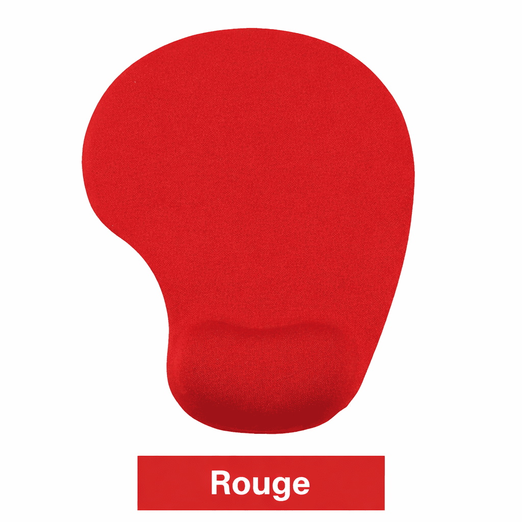 tapis de souris en gel ergonomique rouge antidérapant