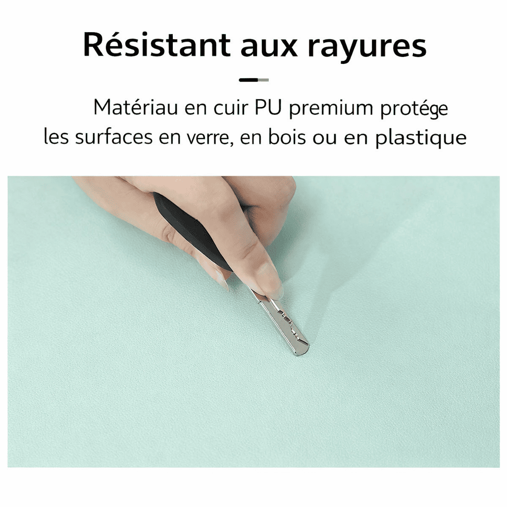 tapis de souris petit cuir PU résistant aux rayures
