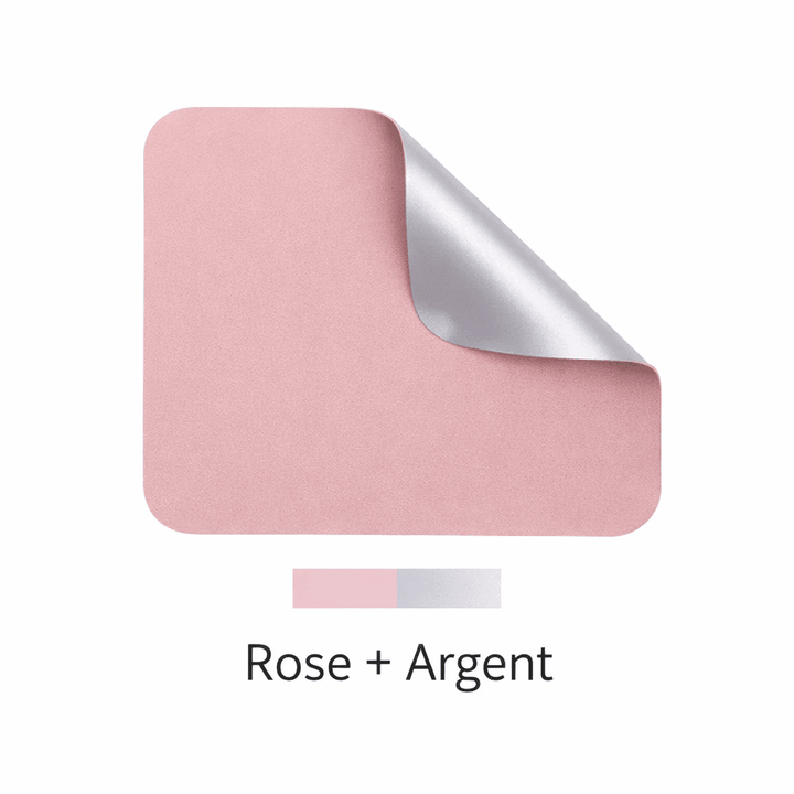 tapis de souris petit rose argent double face