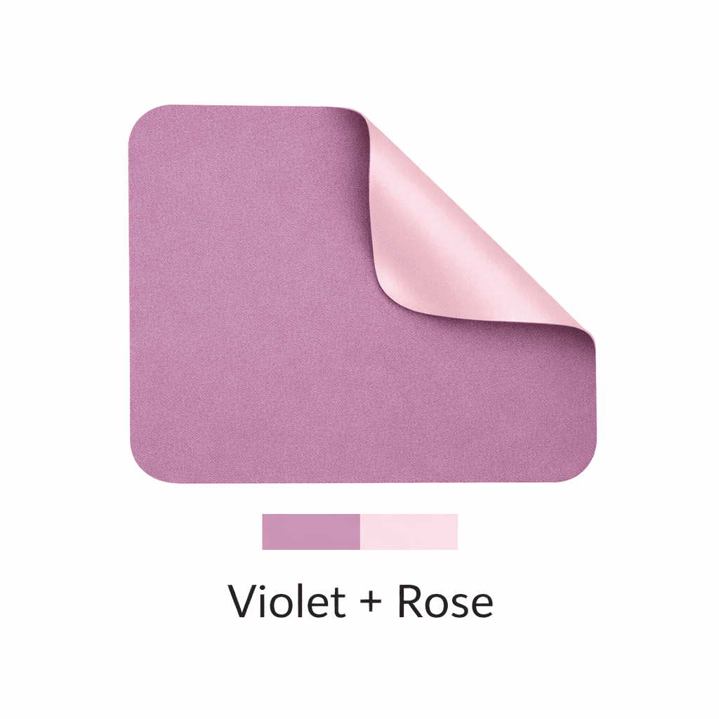 tapis de souris petit violet rose réversible design bureau