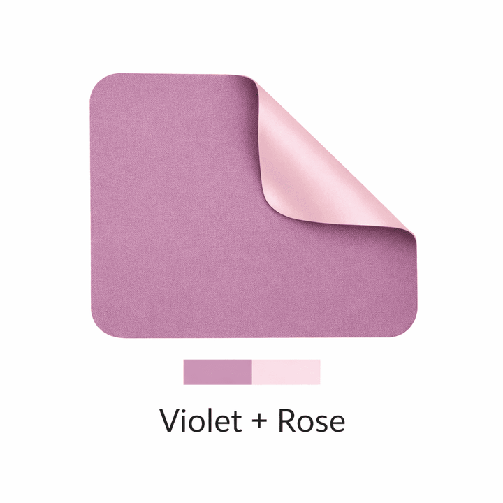 tapis de souris petit violet rose réversible design bureau