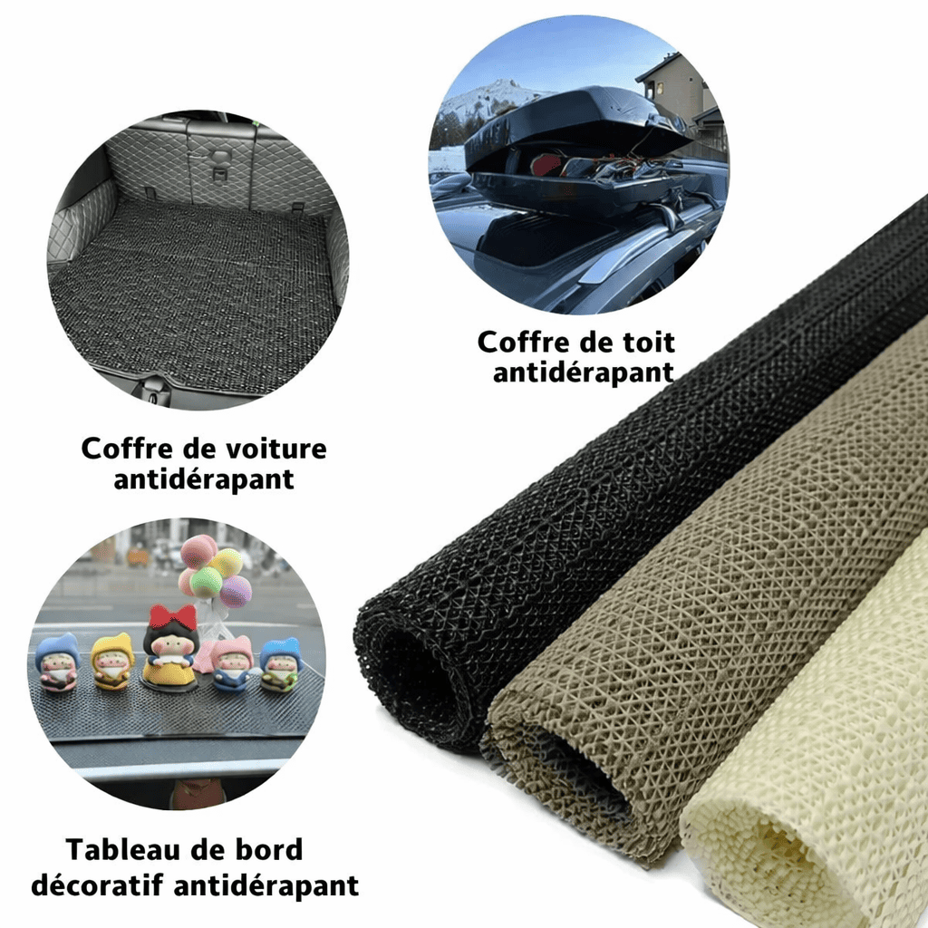 tapis voiture plastique utilisé pour coffre tableau de bord et rangement antidérapant