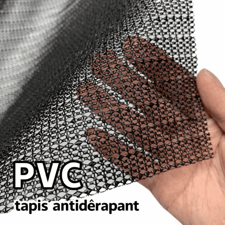 texture alvéolée du tapis voiture plastique antidérapant en pvc gros plan