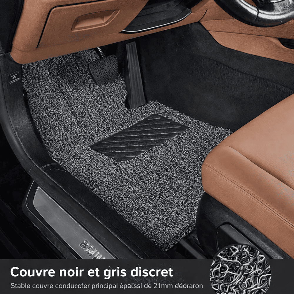 tapis voiture universel antidérapant installé côté conducteur protection sol voiture fibres haute densité compatible toutes voitures